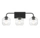 Lighting One E - V6-L8-4399-3-BK - Three Light Bathroom Vanity - Baldwin - Matte Black