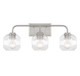 Lighting One E - V6-L8-4399-3-SN - Three Light Bathroom Vanity - Baldwin - Satin Nickel