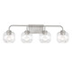 Lighting One E - V6-L8-4399-4-SN - Four Light Bathroom Vanity - Baldwin - Satin Nickel
