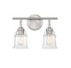Lighting One E - V6-L8-8055-2-SN - Two Light Bathroom Vanity - Fuller - Satin Nickel