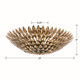 Broche Six Light Flush Mount (507-GA)