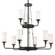 Vetivene Nine Light Chandelier (52452BKT)