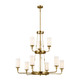 Kichler - 52452NBR - Nine Light Chandelier - Vetivene - Natural Brass