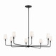 Kichler - 52521BK - Eight Light Chandelier - Pallas - Black