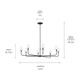 Pallas Eight Light Chandelier (52521BK)
