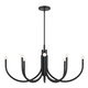 Odensa Eight Light Chandelier (52553BK)