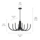 Odensa Eight Light Chandelier (52553BK)