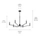 Malene Six Light Chandelier (52696BK)