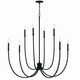 Malene Eight Light Foyer Chandelier (52699BK)
