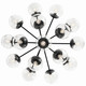 Silvarious 16 Light Chandelier Convertible (52702BKCLR)