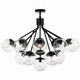Silvarious 16 Light Chandelier Convertible (52702BKCLR)