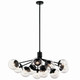 Kichler - 52703BKCLR - 12 Light Linear Chandelier Convertible - Silvarious - Black