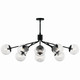Silvarious 12 Light Linear Chandelier Convertible (52703BKCLR)