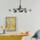 Silvarious 12 Light Linear Chandelier Convertible (52703BKCLR)