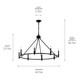 Carrick Eight Light Chandelier (52706BK)