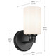 Gioe One Light Wall Sconce (55224BK)