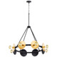 Cyan - 10980 - Eight Light Chandelier - Noir And Gold Leaf