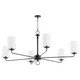 Cyan - 11433 - Six Light Chandelier - Ginevra - Black