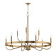 Maxim - 14499HR - Nine Light Chandelier - Frankie - Heritage