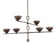 Vishal Six Light Chandelier (F2339-BPG)