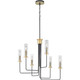 Progress Lighting - P400168-143 - Six Light Chandelier - Rainey - Graphite