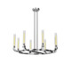 Alora - CH316008PNCR - Eight Light Chandelier - Flute - Polished Nickel/Ribbed Glass