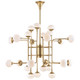 Hudson Valley - 4724-AGB - LED Chandelier - Fleming - Aged Brass
