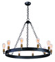 Maxim - 26275BKNAB - Ten Light Chandelier - Noble - Black / Natural Aged Brass