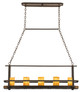 Kalco - 5120NI/CALC - Five Light Island Pendant - Cordova - Natural Iron