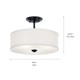 Shailene Three Light Semi Flush Mount (43675BK)