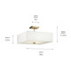 Shailene Three Light Semi Flush Mount (43693NBR)