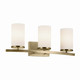 Kichler - 45497NBR - Three Light Bath - Crosby - Natural Brass