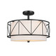 Birkleigh Three Light Pendant/Semi Flush (52075BK)