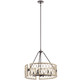 Kichler - 52077WWW - Six Light Chandelier - Oana - White Washed Wood