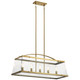 Kichler - 52123BNB - Five Light Linear Chandelier - Darton - Brushed Natural Brass