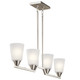 Skagos Four Light Linear Chandelier (52233NI)