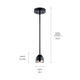 Baland LED Mini Pendant (52419BKLED)