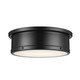 Kichler - 52541BK - Three Light Flush Mount - Serca - Black