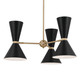 Phix Six Light Chandelier (52565CPZBK)