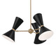 Phix Six Light Chandelier (52565CPZBK)