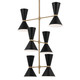 Phix 12 Light Foyer Chandelier (52568CPZBK)