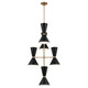 Phix 12 Light Foyer Chandelier (52568CPZBK)