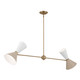 Phix Four Light Linear Chandelier (52569CPZGRG)