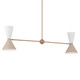 Phix Four Light Linear Chandelier (52569CPZGRG)