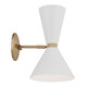 Phix Two Light Wall Sconce (52570CPZWH)