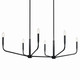 Madden Six Light Linear Chandelier (52721BK)