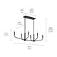 Madden Six Light Linear Chandelier (52721BK)