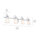 Erma Four Light Bath (55127NI)