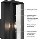 Kroft Two Light Outdoor Wall Mount (59132BKT)