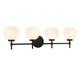 Hannah Four Light Bathroom Vanity (V6-L8-9621-4-BK)